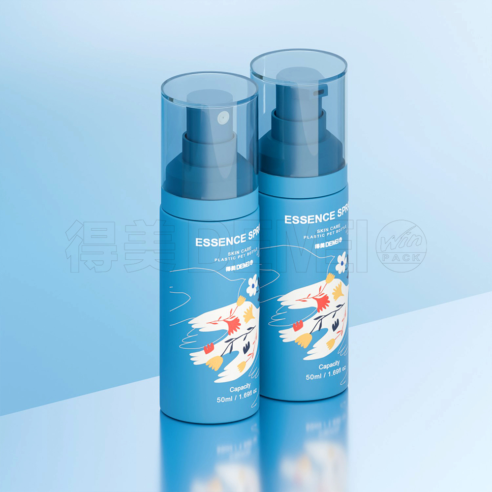 30ml 50ml 60ml Botol Pompa Lotion Berwarna Biru dengan Pompa Plastik untuk Body Lotion