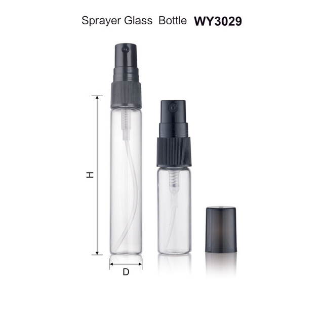Parf&uuml;m Şişeleri i&ccedil;in Beyaz Veya Siyah Plastik P&uuml;sk&uuml;rt&uuml;c&uuml; ile 5ml 8ml 10ml 12ml 15ml Şeffaf T&uuml;p Cam Şişe
