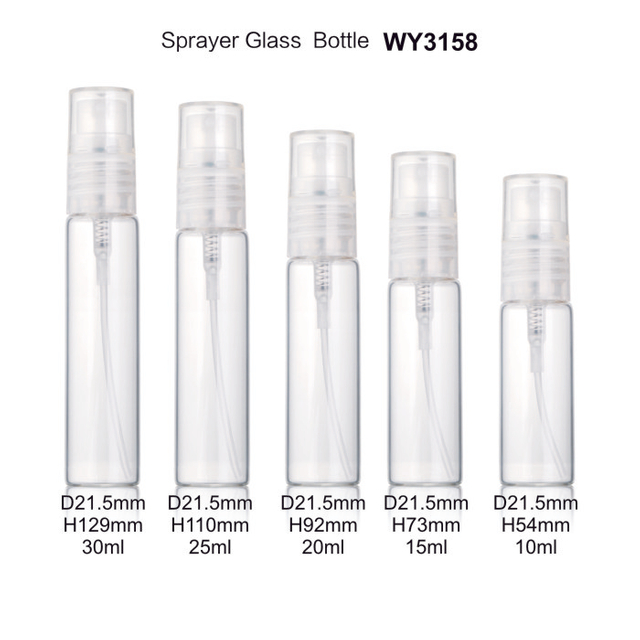 10 ml 15 ml 20 ml 25 ml 30 ml helderglazen parfumflesjes groothandel met doorzichtige plastic spuit