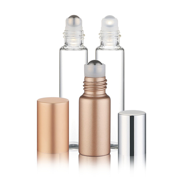 5ml 7ml 8ml 10ml 12ml ขวดลูกกลิ้งแก้วหลอดใสสำหรับน้ำมันหอมระเหย