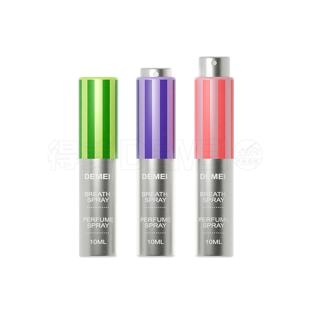 10ml Glass Rotating Spray Perfume Bottle na may Aluminum Tube