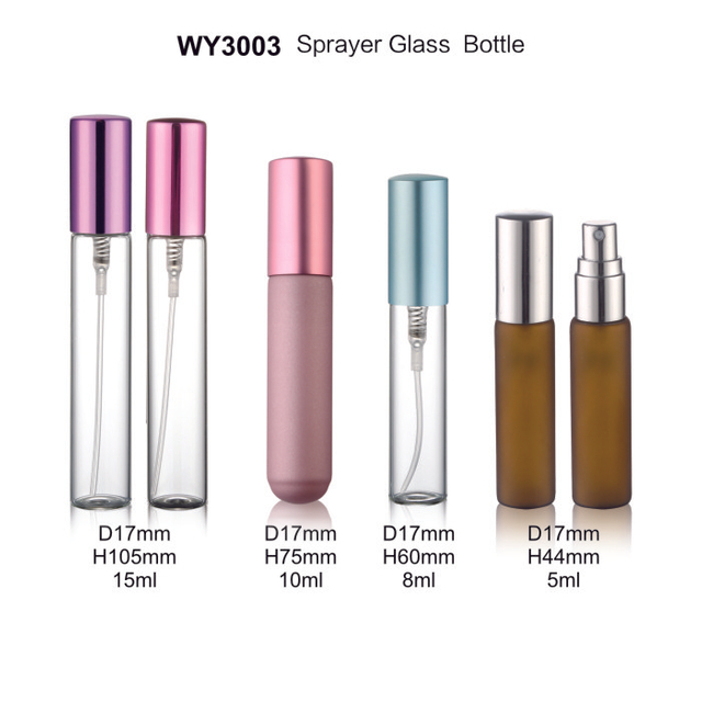 5ml 8ml 10ml 15ml Clear O Amber Perfume Spray Bottle na may Aluminum Sprayer At Aluminum Cap
