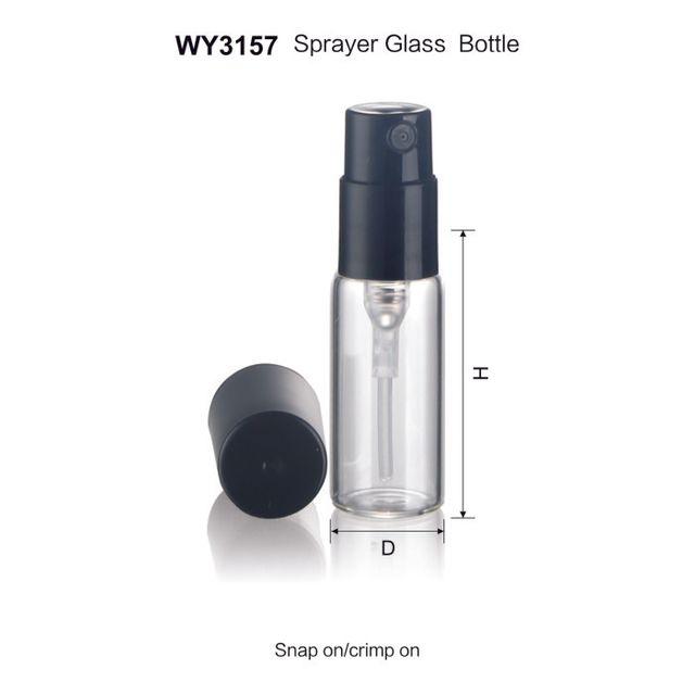 Plastik P&uuml;sk&uuml;rt&uuml;c&uuml;de Kıvrımlı 2.5ml 4ml 5ml Şeffaf Parf&uuml;m Numune Şişeleri
