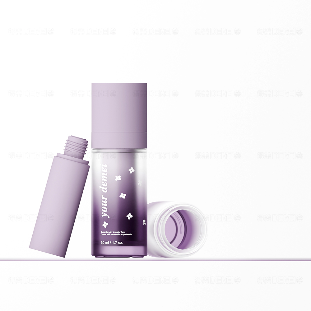 혈청 및 재활용 유리 병을 위한 15ml 30ml 50ml 서리로 덥은 호박색 유리 답답한 펌프 병