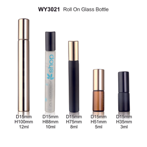 3 ml 5 ml 8 ml 10 ml 12 ml Bursztynowe, czarne, błyszczące złote butelki obrotowe do olejk&oacute;w eterycznych i serum