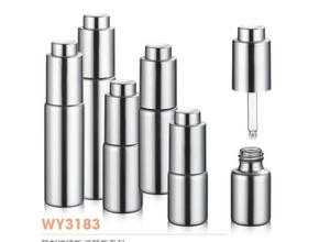 Makintab na Silver UV Comestic Dropper Bottle para sa pangangalaga sa balat
