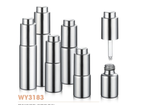 Chai nhỏ giọt mỹ phẩm UV bạc s&aacute;ng b&oacute;ng để chăm s&oacute;c da