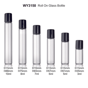 3ml 5ml 6ml 7ml 8ml Botol Roller Ball Bening dengan Tutup Plastik Hitam untuk Minyak Atsiri