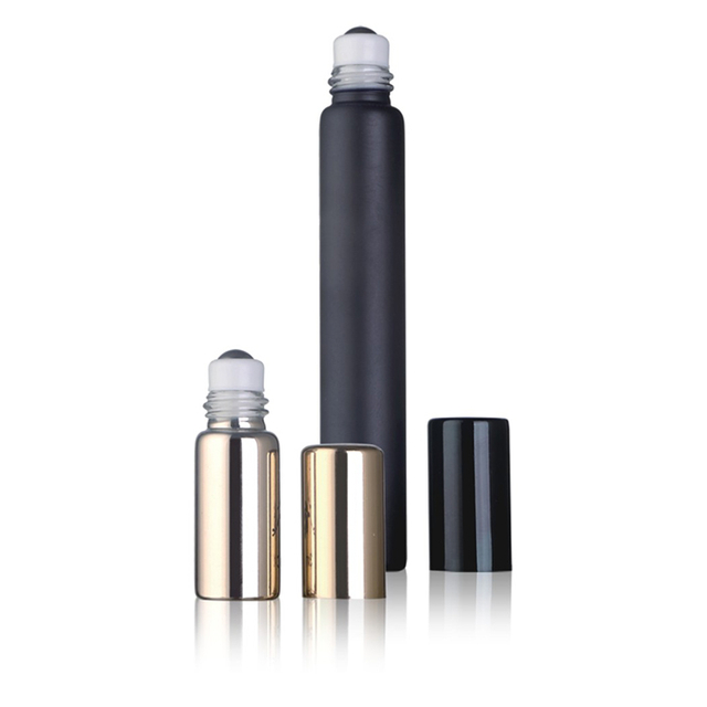 정유와 혈청을 위한 3ml 5ml 8ml 10ml 12ml 호박색, 검정, 빛나는 황금 롤러 병