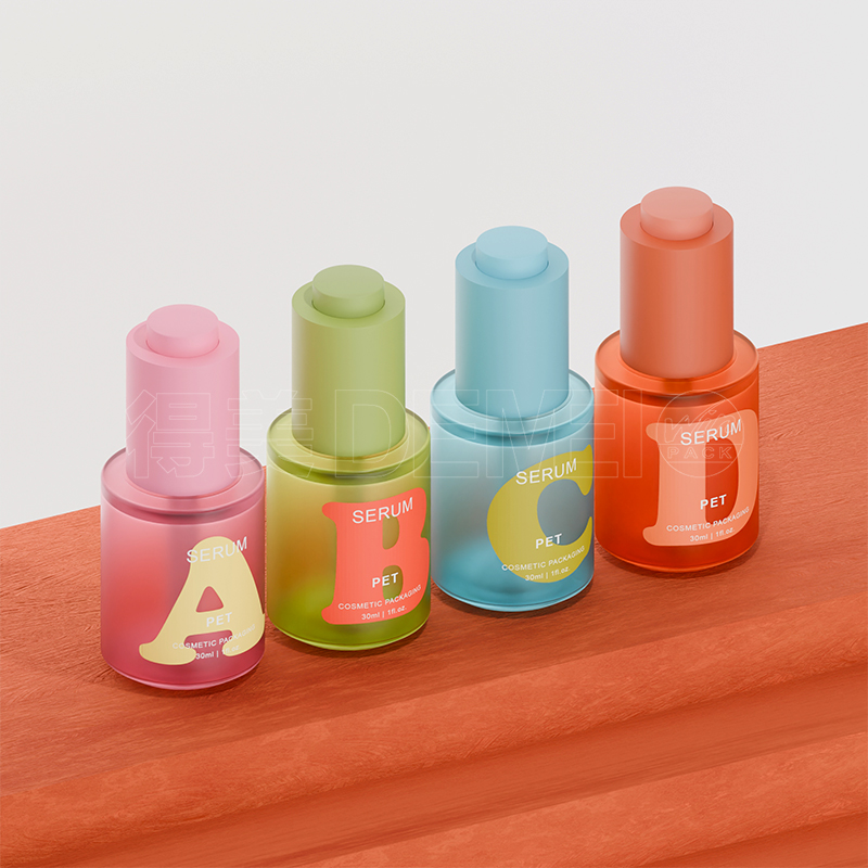 30ml PET Plastic Bottle na may Press Botton Dropper para sa Serum