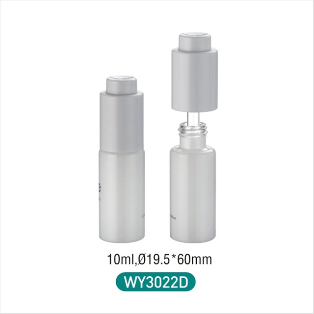 5ml 10ml 12ml White Round Shape Tube Glass Bottle na may White Pump Dropper para sa Serum Bottle