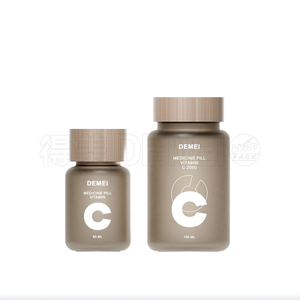Botol Kaca Obat Kapsul 60ml 150ml dengan Tutup Bambu
